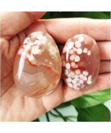 Natural Crystal Rough Crystals Natural Stone Cherry Blossom Agate Crystal Palm Ornaments Home Room Decor Spiritual Reiki Crystals (Color : 100-110g) - Buy Online on GoSupps.com