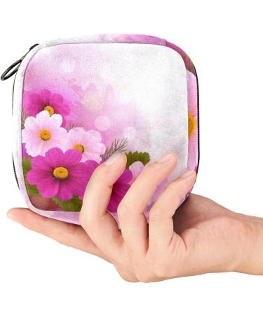 Blossoming Flowers Menstrual Pad & Cup Pocket Case - Stylish & Practical Sanitary Napkin Storage for Teens & Women - Buy Online on GoSupps.com