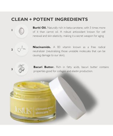 JustUs Skincare, Advanced Day & Night Face Cream for Mature Skin, Deeply Hydrates, Firms & Smooths Visible Signs of Aging, with Peptides and Bacuri 50ml / 1.67 oz - Buy Online on GoSupps.com