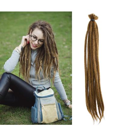 10PCS 50cm Brown Dreadlock Extensions - One-Sided Crocheted Synthetic Faux Locs for Men & Women - Jamaican Punk Hip-Hop Reggae Hair Accessories - Buy Online on GoSupps.com