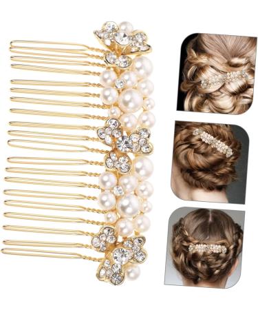 DOITOOL Alloy Rhinestone Hair Comb Rhinestone Hair Accessories Wedding Hair Clips Rhinestone Headpiece Gold Wedding Hair Accessories Gold Headpiece Tiara Bride Rhinestones Bow Tie Crystal - Buy Online on GoSupps.com