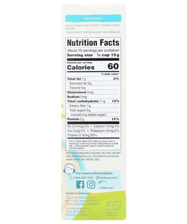 Holle Organic Wholegrain Oat Cereal - 8oz | Nutritious Baby Porridge - Buy Online on GoSupps.com