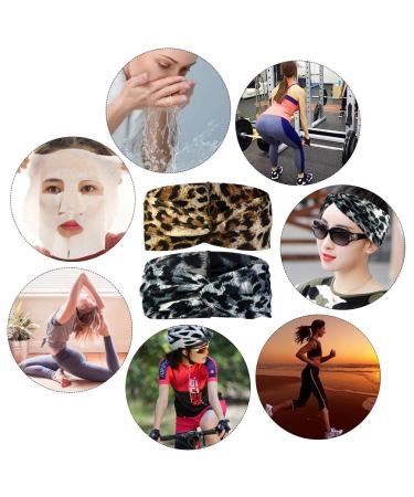 Camo Leopard Bow Headbands - 6 Pack Elastic Turban Hair Accessories for Women and Girls - Buy Online on GoSupps.com