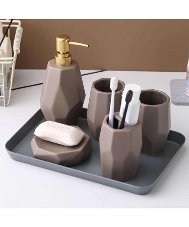 Bathroom soap dispenser handwash dispenser bottle/Bathroom Accessories Set Complete Bathroom Decor Sets For Apartments Contain Toothbrush Cup Soap Dispenser Soap Dish-blue-5 set (Color : Green 5 set Green - Buy Online on GoSupps.com