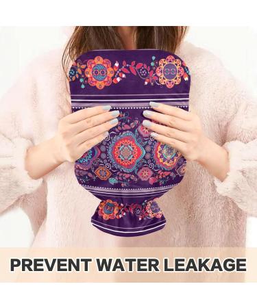 Naanle Paisley Tribal Ethnic Hot Water Bottle with Cover - 2L Transparent Bed Warmer for Pain Relief & Heat Therapy - International Shipping Available - Buy Online on GoSupps.com