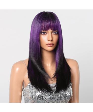 Shop Testar Lila Wigs for Women | Heat-Resistant Synthetic Ombre Purple & Black Wigs for Every Occasion - Buy Online on GoSupps.com