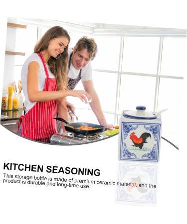 Zerodeko Container Durable Holder Pot Pattern Pepper Chili Home Unique Accessory Kitchen Creative Storage Rooster - Buy Online on GoSupps.com