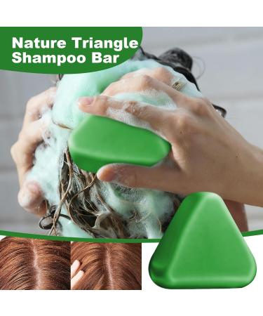  G n rique Solid Shampoo Soap 3 Pieces Triangle Purifying Shampoo for Women Gentle Bar Control Green Oil Daily Care Scalp Types Hair Types Home Travel Bathroom - Buy Online on GoSupps.com
