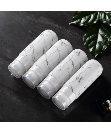 Gemice Travel Bottles Set - TSA Approved, Leak Proof, Silicone 3oz Containers for Toiletries - 4 Pack (White) - Buy Online on GoSupps.com
