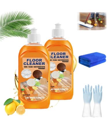 Probablei Multi-Purpose Floor Cleaner Multi-Purpose Floor Cleaner Powerful Decontamination Floor Cleaner Restore Shine To Hardwood Floors for Wood Floors Ceramic Tiles Marble (2pcs)
