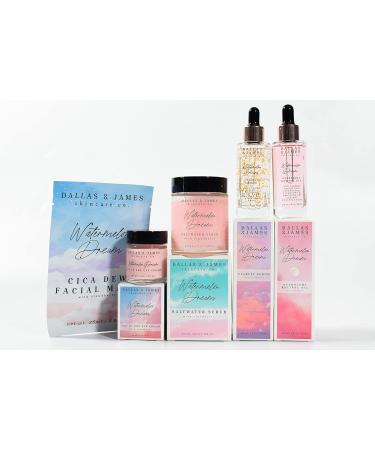 Dallas & James Watermelon Dream Saltwater Scrub | Brightening Ceramide Facial Scrub with Antioxidants for Glowing Skin - Shop Internationally - Buy Online on GoSupps.com