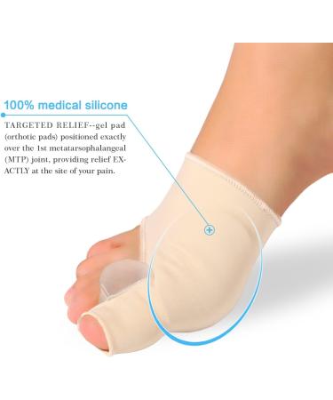 Hallux Valgus Correction Toe Spreader & Bunion Corrector - Gel-Pad Support Socks for Hammer Toe & Pain Relief - Day & Night Comfort - Buy Online on GoSupps.com