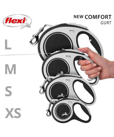 Buy Flexi Retractable Leash New Comfort - Black Small (S) 5m | International Shipping Available - Buy Online on GoSupps.com