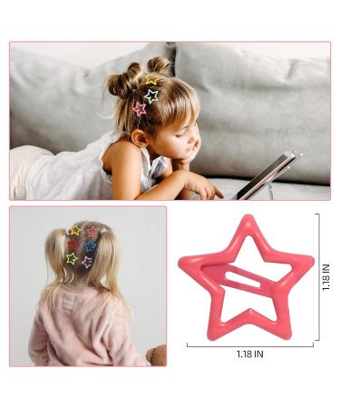 30 Pcs Star Shaped Metal Hair Clips Barrettes for Girls - Mixed Color Cute Hair Accessories - Buy Online on GoSupps.com