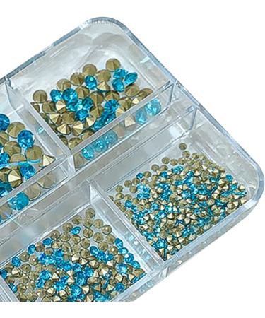 FEIlei Clear Nail Rhinestones 3D Nail Gems Nail Diamonds Pointed Back Nail Stones - Buy Online on GoSupps.com