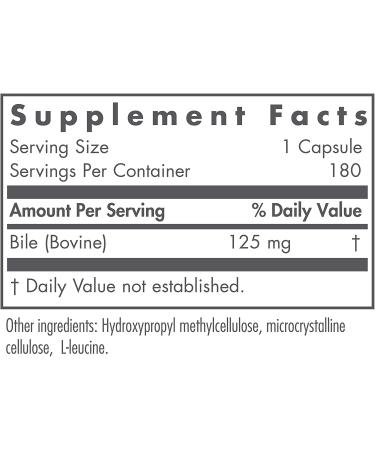 Nutricology Ox Bile 125 mg - 180 Vegicaps for Digestive Support - Buy Online on GoSupps.com