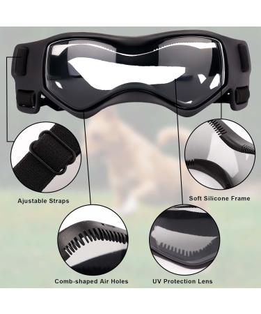 Small Breed Dog Sunglasses Dog Goggles for Small Dogs Windproof Anti-Fog Dog glasses Adjustable Dog Goggles for Pet Small Medium Dogs Outdoor Eye Protection Black - Buy Online on GoSupps.com