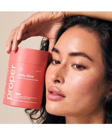 Proper The Corals Daily Glow Beauty Blend - Nutrient Dense Superfood Powder with Collagen Peptides Hyaluronic Acid Powder Vitamin C and MSM. Hair Skin Nail Vitamin Supplement for Women & Men - Buy Online on GoSupps.com