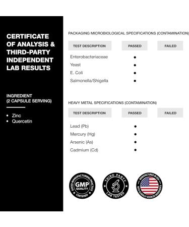 Zinc Quercetin 120 Capsules - Vegetarian Friendly | Immune Support Supplement - Buy Online on GoSupps.com