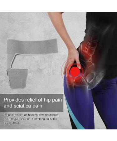 Ymiko Hip Compression Brace - Sciatica Relief Wrap with Adjustable Straps for Men & Women | Thigh Muscle Injury Recovery Support - Buy Online on GoSupps.com