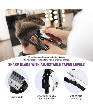 Professional Cordless Hair Clippers & Beard Trimmer Kit for Men - Home Barber Silver - Buy Online on GoSupps.com
