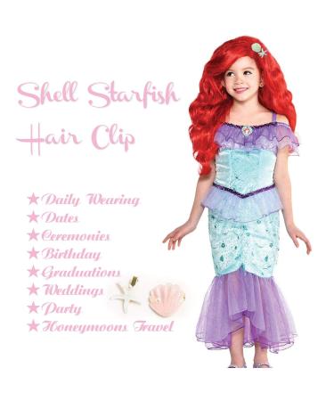 Shell Pearl Starfish Hair Clip Set - Pink Acrylic Resin Alligator Clips for Women & Girls | Stylish Hair Accessories - Buy Online on GoSupps.com