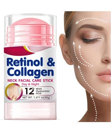 Retinol Face Stick Retinol & Collagen Firming Serum Stick with Hyaluronic Acid Neck Facial Care Day & Night Lifting & Firming Anti Wrinkle Moisturizer Balm Cream for All Skin Types 1.41OZ - Buy Online on GoSupps.com