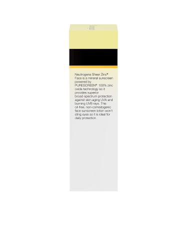 Neutrogena Sheer Zinc Oxide SPF 50 Mineral Face Sunscreen Lotion - Oil-Free, Non-Comedogenic, Hypoallergenic - 2 fl. oz - Buy Online on GoSupps.com