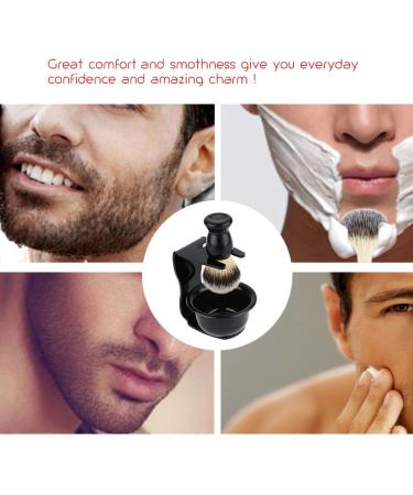 Layhou 3-in-1 Shaving Brush Set - Modern Acrylic Design with Shaving Soap & Bowl for a Clean Beard - Buy Online on GoSupps.com