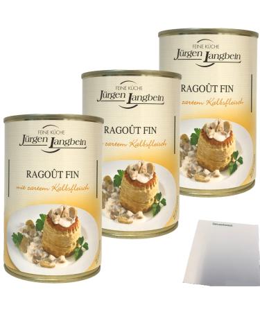 Jrgen Langbein Ragout Fin with tender veal 3-pack (3x400g can) + usy block