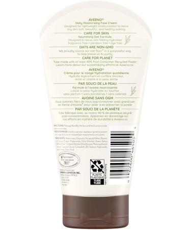 Aveeno Daily Moisturizing Face Cream - Daily Moisturizer Face & Neck Lotion - Fragrance Free 141 grams - Buy Online on GoSupps.com