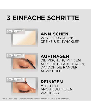 L'Or al Paris Ammonia-Free Eyebrow Color - Radiant Black 10 Applications | Perfectly Maintained Brows Worldwide - Buy Online on GoSupps.com