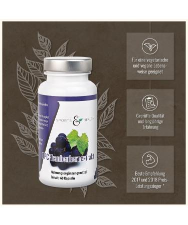 Buy High Dose OPC Capsules - 500mg Grape Seed Extract & 350mg Pure OPC - Vegan 2-Month Supply (34g) - Certified Quality - International Shipping Available - Buy Online on GoSupps.com