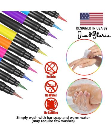 Jim&Gloria Temporary Tattoo Pen Kit - Fake Tattoos Art Markers for Teens. Cosplay & Holiday Gifts for Halloween, Day of the Dead, Thanksgiving & Christmas - Buy Online on GoSupps.com