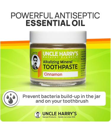 Uncle Harry's Cinnamon Remineralizing Toothpaste | Natural Whitening & Fresh Breath | Enamel Safe & Vegan | Fluoride Free (4 Pack) - Buy Online on GoSupps.com