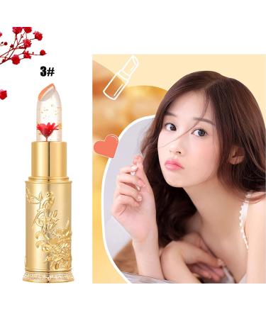 Miaritick Crystal Flower Lipstick - Color Changing Jelly Flower Balm, Long Lasting Nutritious Lip Balm - Ideal Mother's Day Gift (Red) - Buy Online on GoSupps.com