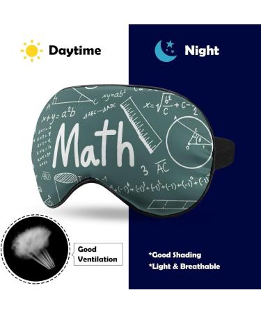 Math Formula Doodle Tools Sleep Mask - Adjustable Strap, Light Blocking Blindfold for Men and Women | Ideal for Sleeping, Travel, and Nap Time - Buy Online on GoSupps.com