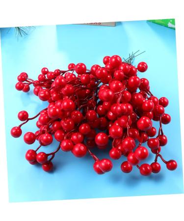 Zerodeko 16pcs Christmas Tree Picks Green Tinsel Garland Christmas Holly Stem Floral Picks with Wire Fruit Decor Christmas Tree Decorations Simulation Berries Picks Wreath Red Artificial - Buy Online on GoSupps.com