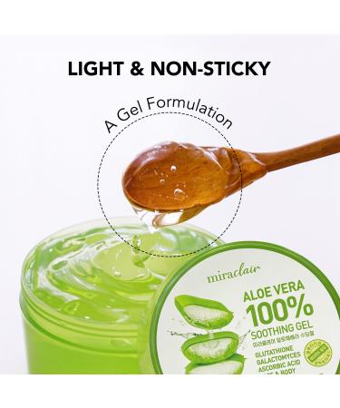 100% Pure Aloe Vera Gel for Face Skin Hair & Sunburn Relief - Made in Korea 300ml (10.1 fl. oz) | All Skin Types - International Shipping Available - Buy Online on GoSupps.com