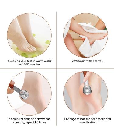 Pedicure Foot File & Callus Shaver Set - Wood Handle Shaver, 30 Blades, Foot File, Colossal Rasp - Foot Care Kit for Callus Removal - Buy Online on GoSupps.com