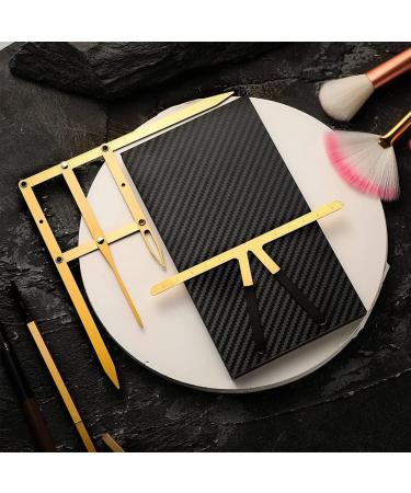 cogae 2Piece Eyebrow Ruler 3-Point Positioning Ruler Eyebrow Golden Proportion Caliper Ruler Brow Caliper Measuring Tool Gold - Buy Online on GoSupps.com