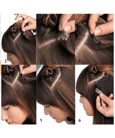 Buy Clip-in Hair Extensions - 8 Tresses 18 Clips 60cm Sandy & Bleaching Blonde - Real Hair for Ultimate Volume - Buy Online on GoSupps.com