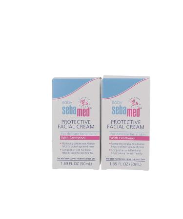 SEBAMED Baby Protective Facial Cream Ultra Mild Gentle Hydrating Face Moisturizer for Delicate Skin (50mL) Pack of 2 2 Pack - Buy Online on GoSupps.com