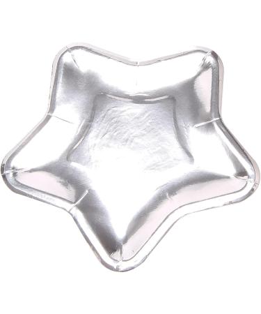 Clisted 60Pcs Star Shaped Paper Plates Gold Disposable Plate Pentagram Dinnerware Plate for Tableware Supplies Silver - Buy Online on GoSupps.com