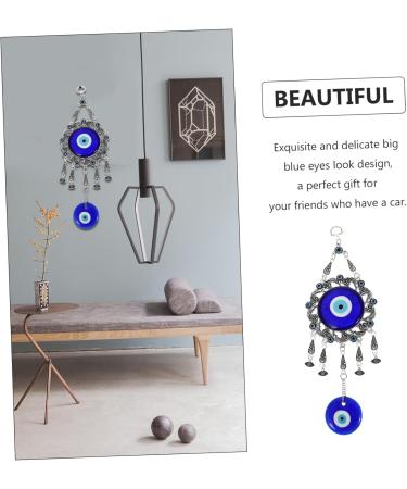 Zerodeko 1pc Blue Eyes Pendant Home Decor Ornament Window Decor Evil Eye Blue Eye Pendant Alloy Rhinestones Blue 30x15cm - Buy Online on GoSupps.com