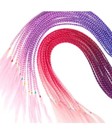 Colorful Clip-In Hair Extensions - 2 Pieces of Synthetic Hair Parts for Parties & Daily Styles - Buy Online on GoSupps.com