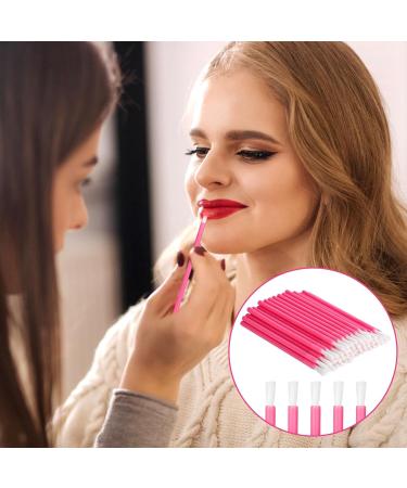 50 Pcs Pink Disposable Lip Brushes | Lipstick Applicator Wand & Nail Polish Brushes | Makeup Beauty Tool Kit for Women & Men - Buy Online on GoSupps.com