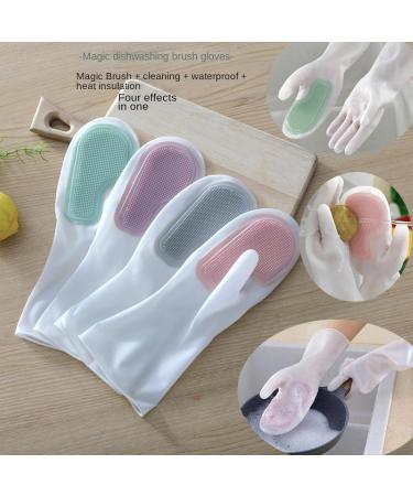 Silicone Dishwashing Gloves Rubber Dishwashing Gloves Magic Dishwashing Gloves Cleaning Brush Cleaning Gloves for Kitchen Bathroom Car Pet Care - Buy Online on GoSupps.com