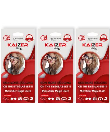 Kaizer-Anti Fog Wipes for Glasses Reusable Cloth for Eyeglasses Swimming for All Lenses (3)