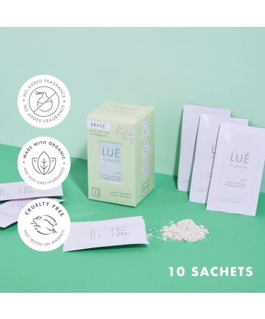 ERASE Cleansing Powder - Gentle Exfoliator with Organic Oat Flour for Skin Renewal & Irritation Relief | 10 Single-Use Sachets - Buy Online on GoSupps.com